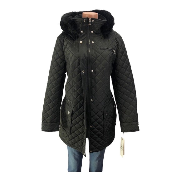 Calvin Klein Jackets & Blazers - Calvin Klein Womens Detachable Hooded Faux Fur Trim Maxi Puffer Coat 1X Full Zip